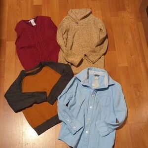 Boys Janie and Jack Size 6 Long Sleeve Shirts Sweaters